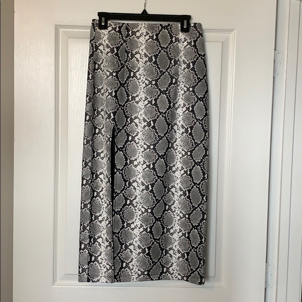 Topshop faux leather skirt